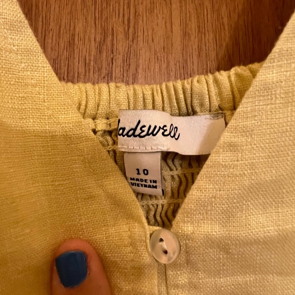 NWOT Madewell Linen Gwen Crop Vest Top Size 10 - Picture 4 of 6
